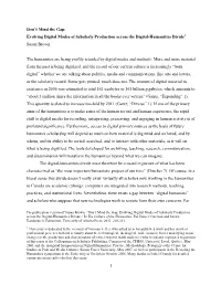 1 Don't Mind the Gap: Evolving Digital Modes of Scholarly Production