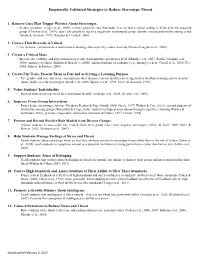 Empirically Validated Strategies to Reduce Stereotype Threat