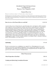General Price List
