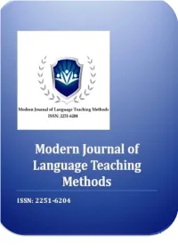 Modern Journal of Language Teaching Methods ISSN: 2251-6204