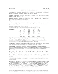 Playfairite Pb16sb18s43 C 2001-2005 Mineral Data Publishing, Version 1