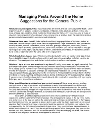Managing Pests Around the Home Suggestions for the General Public