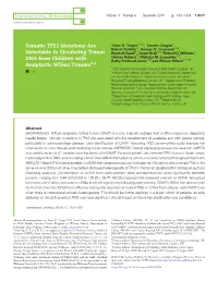 Somatic TP53 Mutations Are Detectable in Circulating Tumor