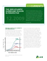 The 2009 Atlantic Hurricane Season in Perspective by Dr
