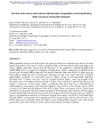 The Role of the Human Brain Neuron-Glia-Synaptic Composition in Forming Resting State Functional Connectivity Networks