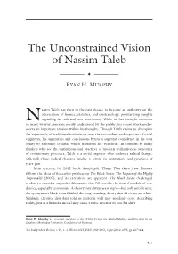 The Unconstrained Vision of Nassim Taleb