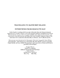 Travelling to Bathurst Island: Interviews from Resolute