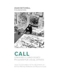Creating a Living Legacy Program for Visual Artists