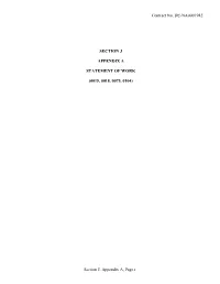 Ocontract No. DE-NA0001942 Section J, Appendix A, Page I SECTION J