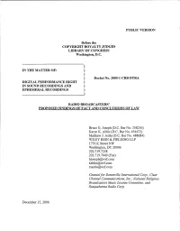 PUBLIC VERSION Before the COPYRIGHT ROYALTY JUDGES