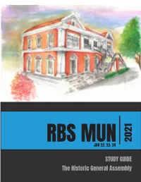 STUDY GUIDE the Historic General Assembly 2