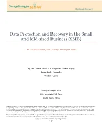 Data Protection and Recovery in the Small and Mid-Sized Business (SMB)