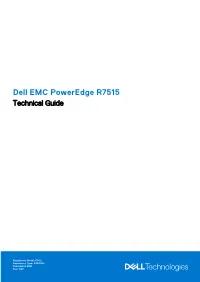 Dell EMC Poweredge R7515 Technical Guide