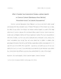 Effect of Suicide Tree Crude Extract (Cerbera Odollam Gaerth.) on Common Cutworm (Spodoptera Litura Fabricius) Phanatchakon Somsroi1 and Sukanda Chaiyongabstract1
