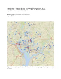 Interior Flooding in Washington, DC a First Look at Where It Occurs in the District of Columbia
