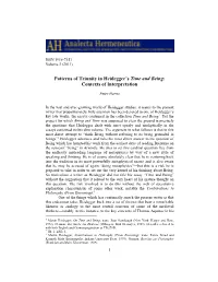 Patterns of Triunity in Heidegger's Time and Being