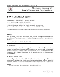 Power Graphs: a Survey