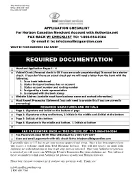 Required Documentation