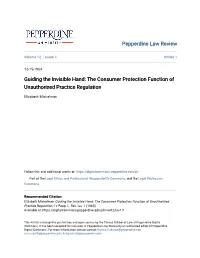 The Consumer Protection Function of Unauthorized Practice Regulation