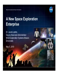 A New Space Exploration Enterprise