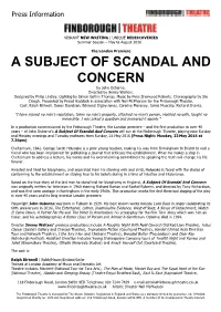 A SUBJECT of SCANDAL and CONCERN by John Osborne