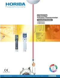 Infrared Thermometer Handheld Models IT-540 Series IT-550 Series