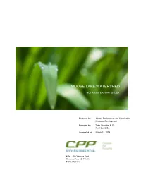 Moose Lake Watershed Nutrient Export Study