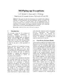 Mopping up Exceptions S
