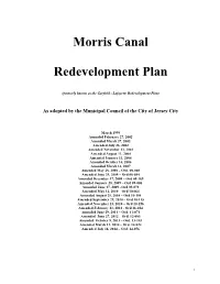 Morris Canal Redevelopment Plan