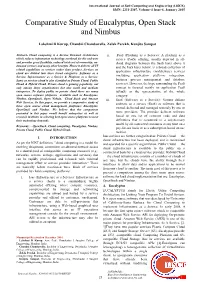 Comparative Study of Eucalyptus, Open Stack and Nimbus