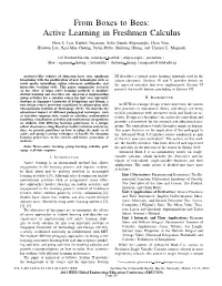 From Boxes to Bees: Active Learning in Freshmen Calculus Flora S