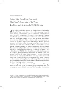 An Analysis of Chao Jiong's Conception of the Three Teachings