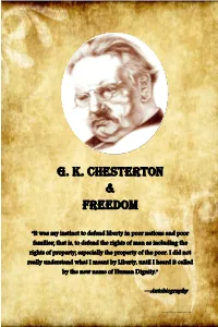 It Was My Instinct to Defend Liberty in Poor Nations and Poor Families; That Is, to Defend the Rights of Man As Including
