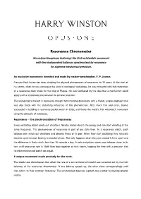 Resonance Chronometer