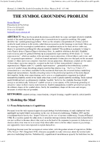 The Symbol Grounding Problem