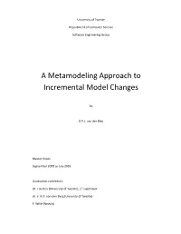 A Metamodeling Approach to Incremental Model Changes