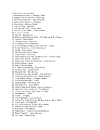 Bruno Mars 2. Accidently in Love – Counting Crows 3