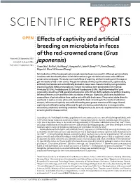 Effects of Captivity and Artificial Breeding On