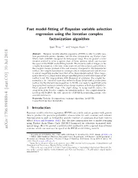 Fast Model-Fitting of Bayesian Variable Selection Regression Using The