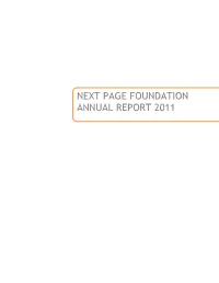 Next Page Foundation Annual Report 2011