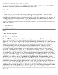 Perjury by Allen Weinstein, Intro to Part I and Chapter I