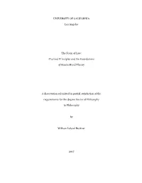 Practical Principles and the Foundations of Kant's Moral Theory