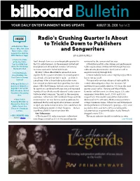 Radio's Crushing Quarter Is About to Trickle Down to Publishers And