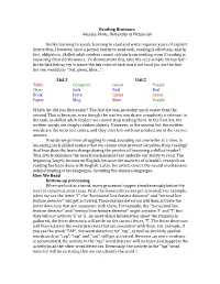 Reading Braniacs