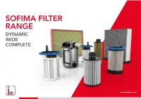 Sofima Filter Range Dynamic Wide Complete