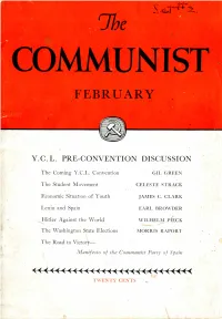 Y.C.L. Pre-Convention Discussion
