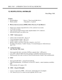 12 Neurological Anomalies