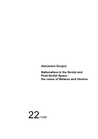 Alexandra Goujon Nationalism in the Soviet and Post-Soviet Space
