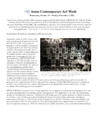 FIELD MEETING Curatorial Statement and Lineup