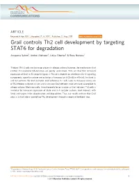 Grail Controls Th2 Cell Development by Targeting STAT6 for Degradation